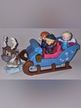DISNEY - FROZEN - KRISTOFF’S SLEIGH WITH FIGURES -  FISHER-PRICE - LITTLE PEOPLE